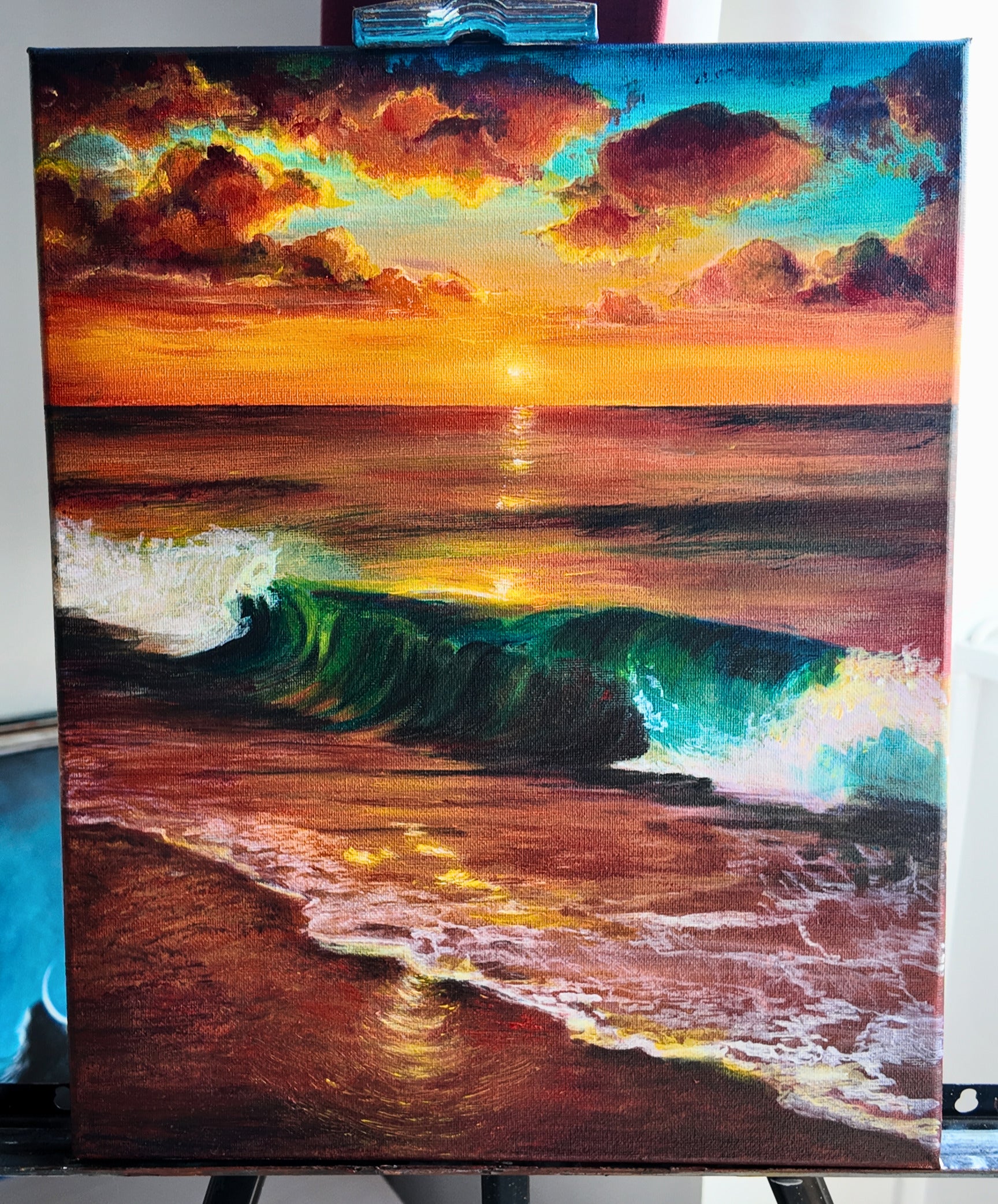 Original Acrylic Painting on Canvas - Doré Ardent