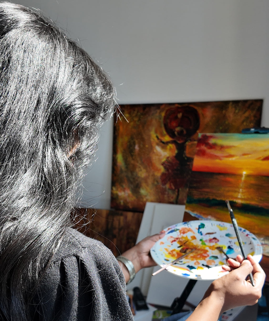 Original Acrylic Painting on Canvas - Doré Ardent