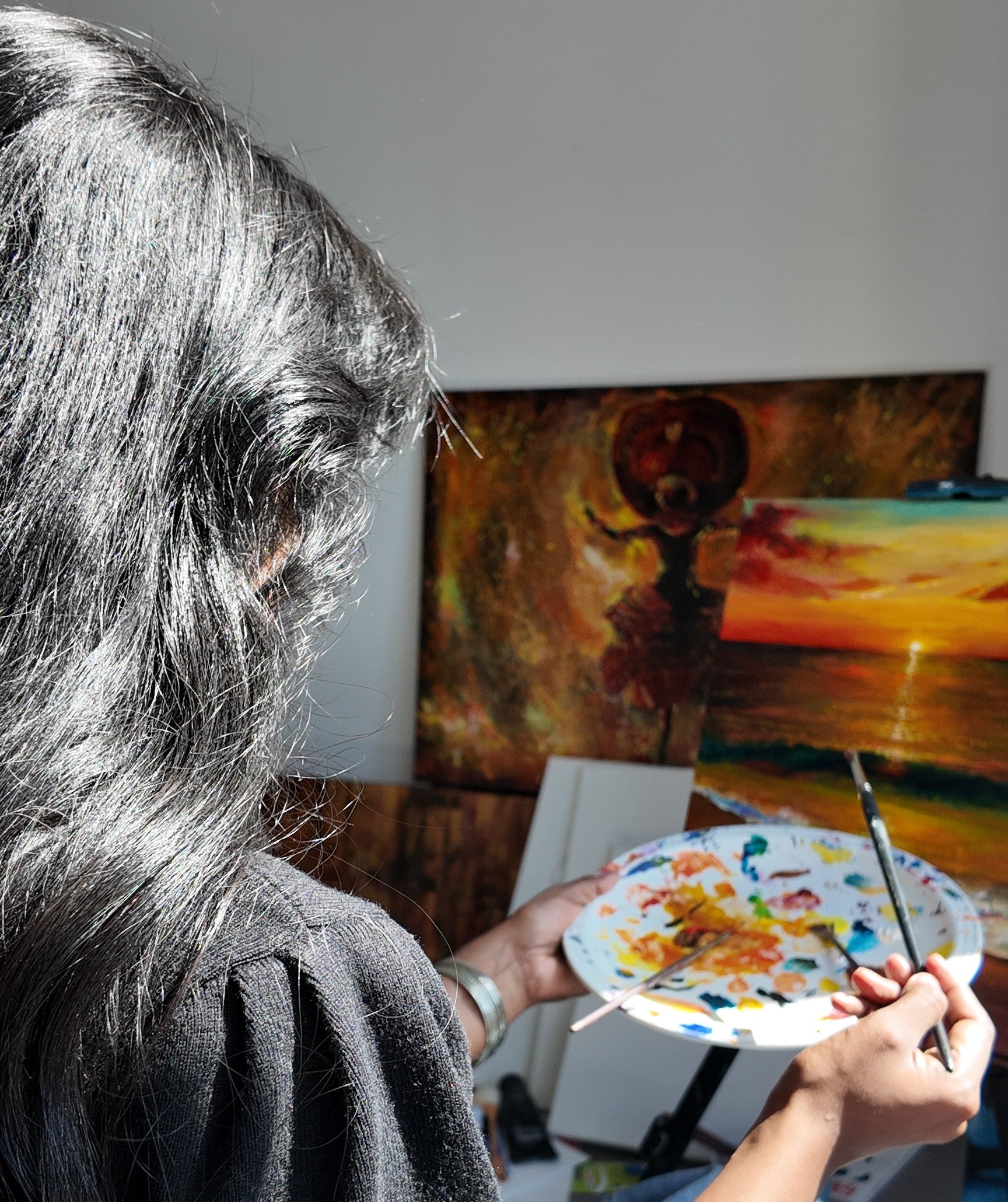 Original Acrylic Painting on Canvas - Doré Ardent